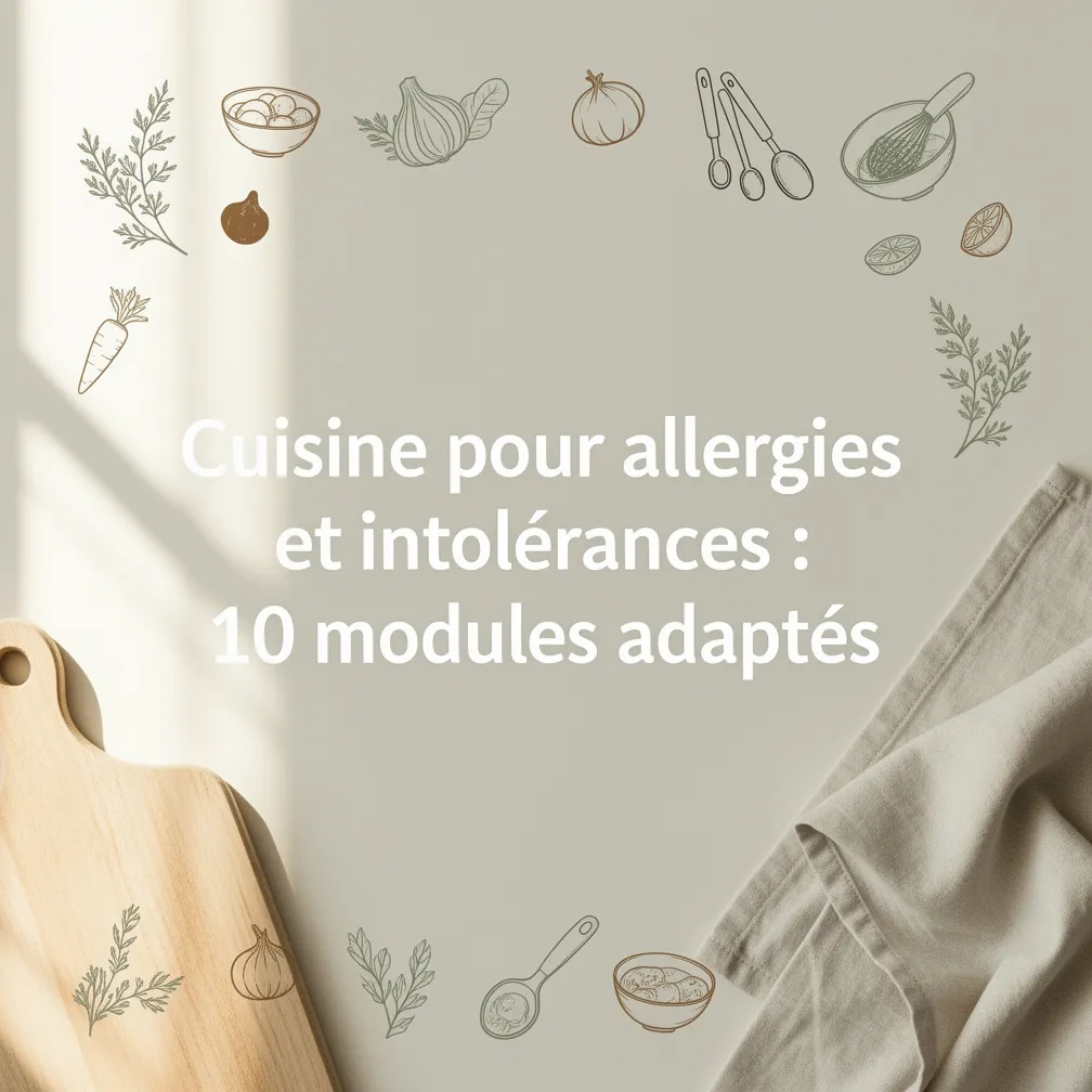 Cuisine pour allergies et intolérances : 10 modules adaptés