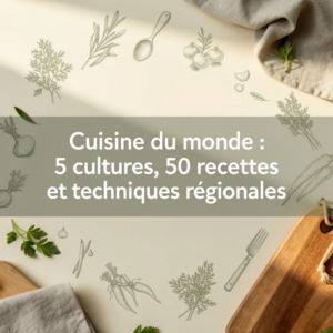Cuisine du monde : 5 cultures, 50 recettes et techniques régionales