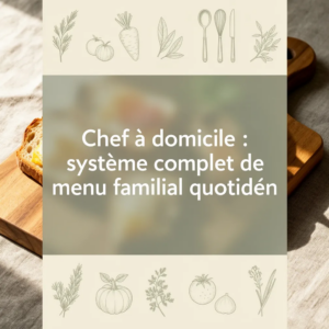 Chef à domicile : système complet de menu familial quotidien