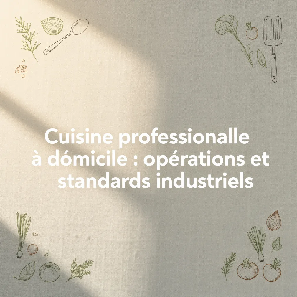 Cuisine professionnelle à domicile : opérations et standards industriels