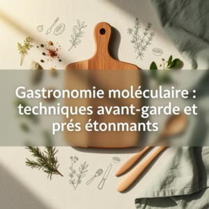 Gastronomie moléculaire : techniques avant-garde et prés étonnants