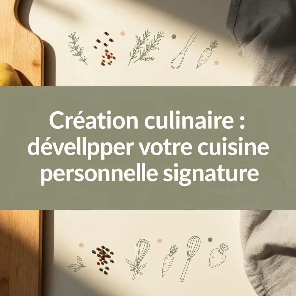 Création culinaire : développer votre cuisine personnelle signature