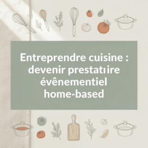 Entreprendre cuisine : devenir prestataire événementiel home-based