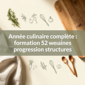 Année culinaire complète : formation 52 semaines progression structures